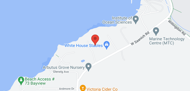 map of 9760 West Saanich Rd